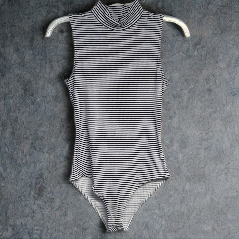 3/$20 H&M Black and White Striped Bodysuit